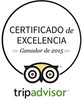 TripAdvisor Certificado de Excelencia 2015